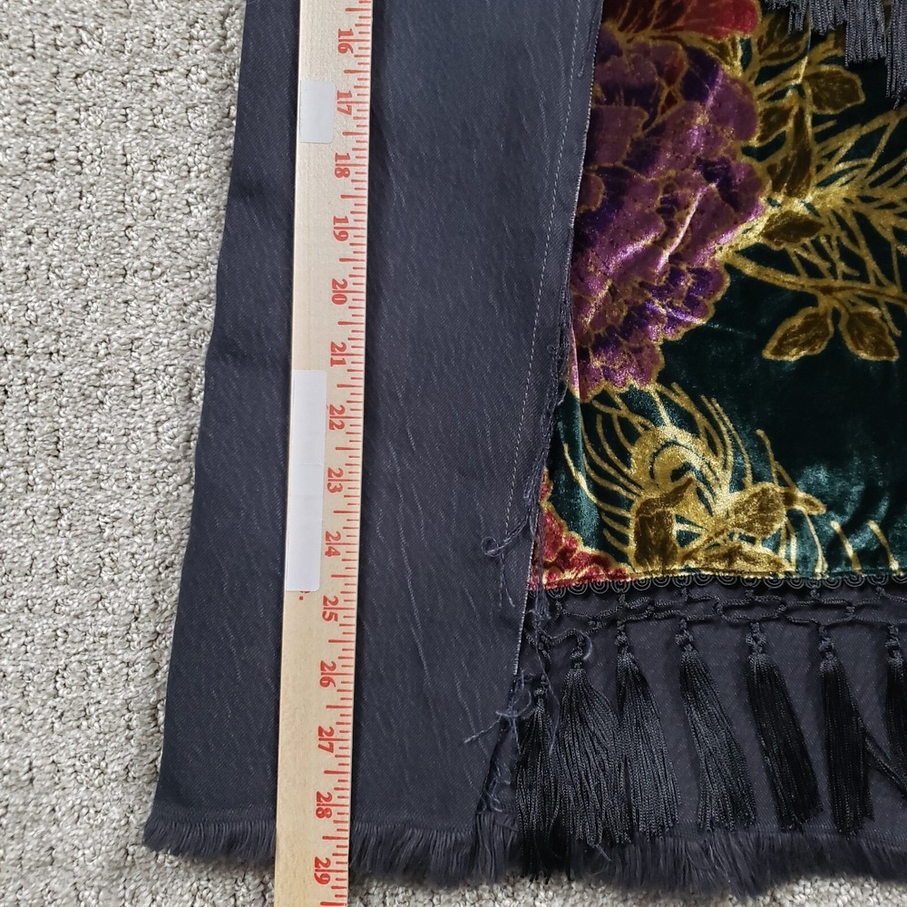 We the Free People Jeans 28 (33x29) Black Just Frills Low-Rise Wide-Leg Boho - Picture 14 of 16